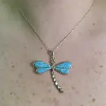 Libélula con Cadena en plata