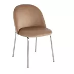 Silla Bremen pana Visón, patas cromo