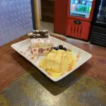 Mousse vainilla con Frambuesa