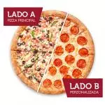 Pizza en mitades grande