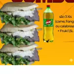 3 Carne/frango/calabresa+fruki 1.5L