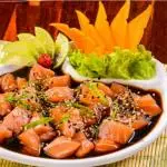 Salmão ao molho tataki