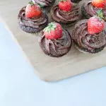Cupcakes de chocolate 🍫🍓