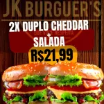 2X DUPLO CHEDDAR +SALADA