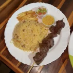 Espetinho completo de coração bovino