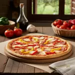 Pizza jamon, morron