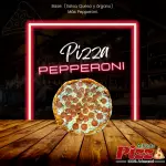 Pepperoni.  23 cm (1 a 2 personas).
