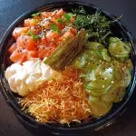 poke salmao cru crispy