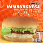 Hamburguesa de pollo🍔🍟