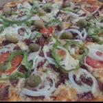 Pizza de charque😋😋😋