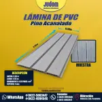 LAMINA PVC 5.95x0.30 mts PINO ACANAL