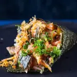 Temaki salmão + skin