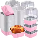 Envase aluminio rosado cuadrado 5oz
