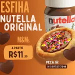 ESFIHA NUTELLA ORIGINAL COM M&M´s