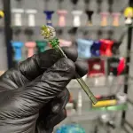 Piteira de Vidro Wigwag Verde 5mm