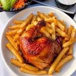 1/4 pollo papas ensalada