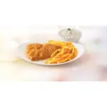 Filé de Frango a Milanesa com Arroz e Fritas