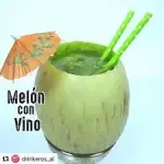 melon con vino blanco