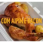 Meio Frango recheado aipim e bacon