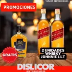 2 WHISKY JOHNNIE 1 L + BLACK CASTLE
