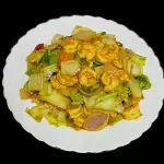 CAMARON CON VERDURAS