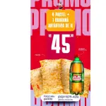 4 PASTEL + 1 GUARANÁ DE 1L