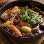 Carne com batata e cenoura