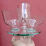 Maceta triple de cristal