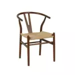 Silla Wishbone madera maciza barniza