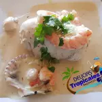 Reineta rellena con camarón y jaiba