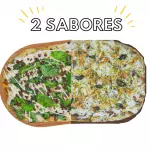 Tu pizza con 2 sabores 65bs