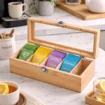 Organizador de madera para té