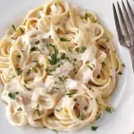 Pasta en salsa blanca