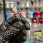 Piteira de Vidro Meleca Prata B 5mm