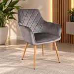 Sillon Dereck Rombo Pana Gris SM
