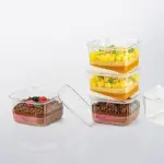 Envase Acrilico Cubico con tapa 7oz