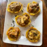 Canastitas rellenas de marisco