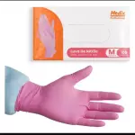 Luva Medix Nitriica rosa M 100un