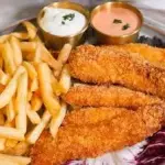 Chicken or fish fingers