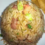 Arroz con carne ahumada