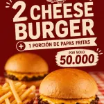 MIÉRCOLES CHEESE BACON + PAPAS