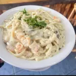 Spaguetti- camaron y champíñon
