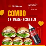 5x salada + coca 2 litros
