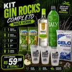 Kit Gin Rocks Maça Verde