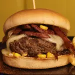 BACON SUSSEX BURGER Y PAPAS