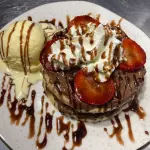 Waffle com sorvete