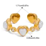 Anillo corazones Chapa Oro 18k