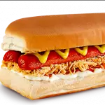 HOT DOG COM FRANGO E CHEDDAR