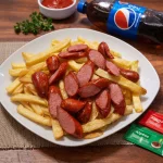 Salchipapas + Pepsi
