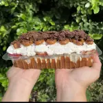 Plato de media libra con brownie